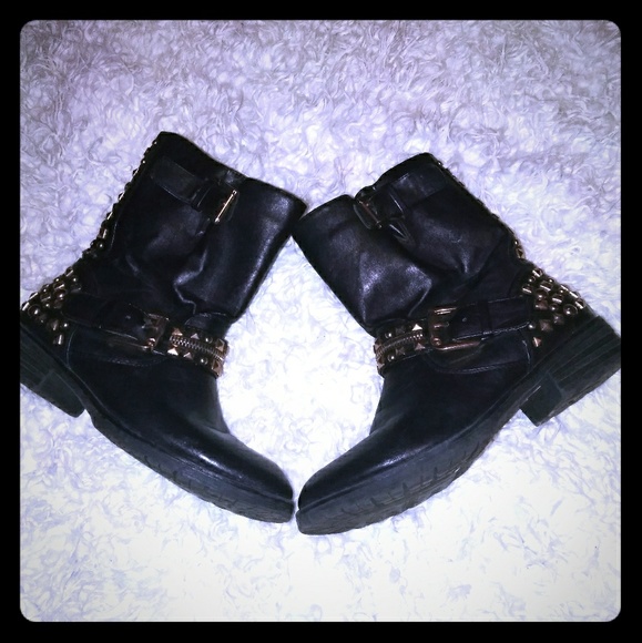 Studded Biker boots - Picture 1 of 3